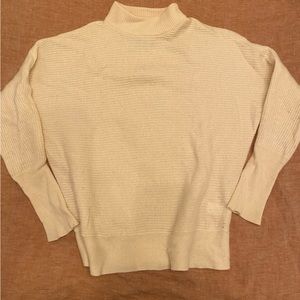 Rachel Zoe 100% cashmere cream mock turtle neck